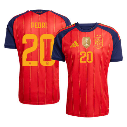 PEDRI #20 Heren Spanje thuisshirt WK Voetbal 2026【Kampioenseditie】