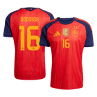 RODRIGO #16 Spanje Spelersversie thuisshirt WK Voetbal 2026 - slim fit【Kampioenseditie】