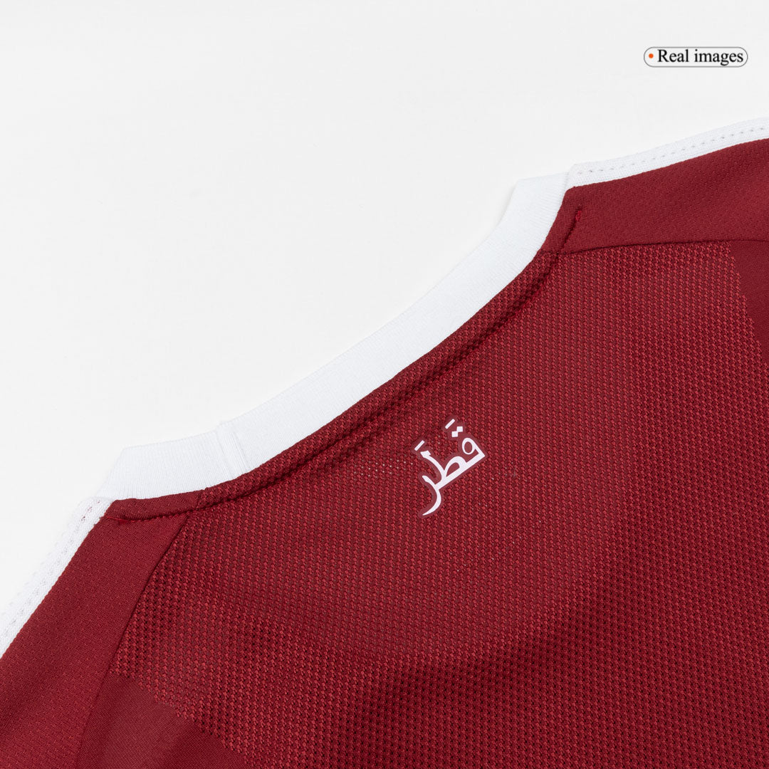 Qatar Thuis Spelersversie Voetbalshirt WK Voetbal 2026 - Slim Fit - achterkant