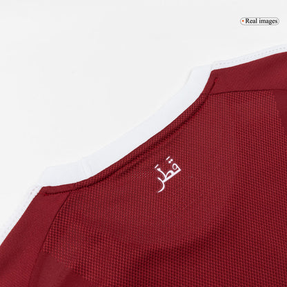 Qatar Thuis Spelersversie Voetbalshirt WK Voetbal 2026 - Slim Fit - achterkant