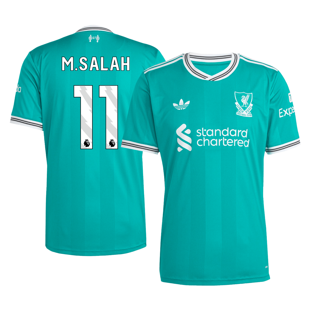 M.SALAH #11 Heren Liverpool Derde Voetbalshirt 2025/26