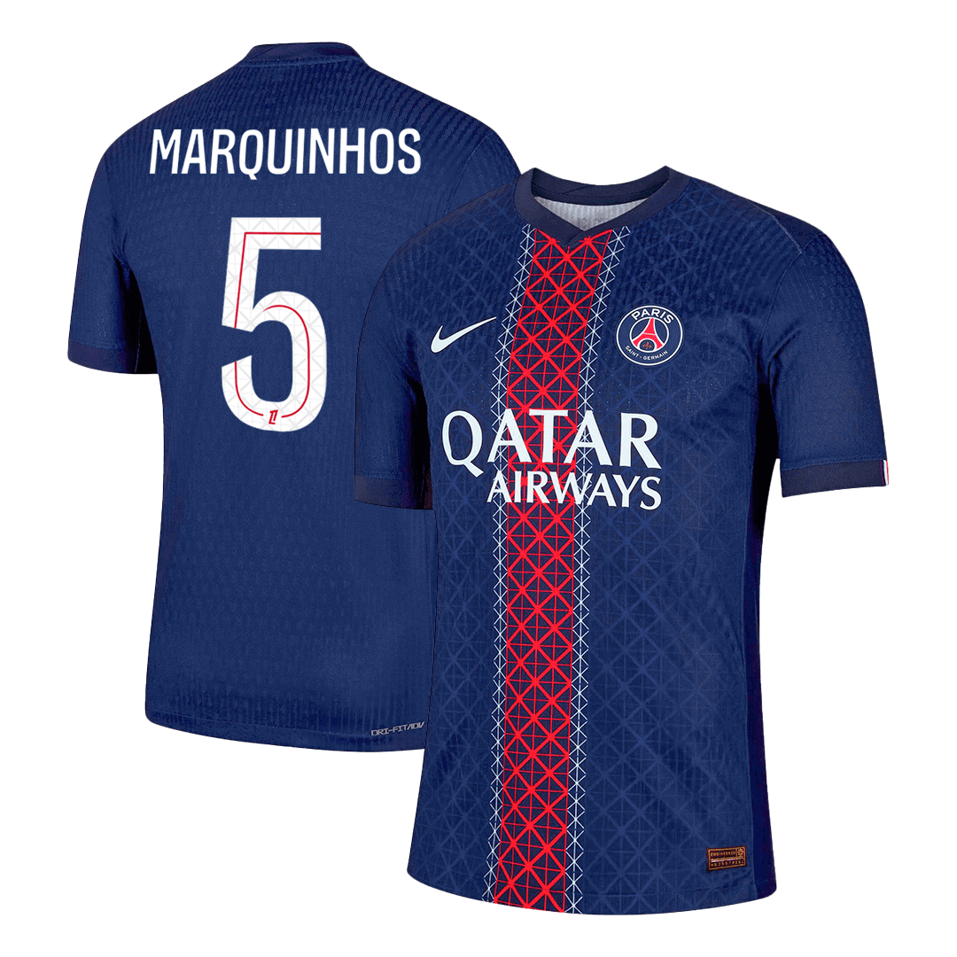 MARQUINHOS #5 PSG Thuis Spelersversie Voetbalshirt 2025/26 - Slim Fit