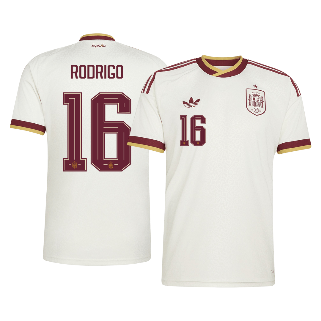 RODRIGO #16 Heren Spain Uit Voetbalshirt WK Voetbal 2026