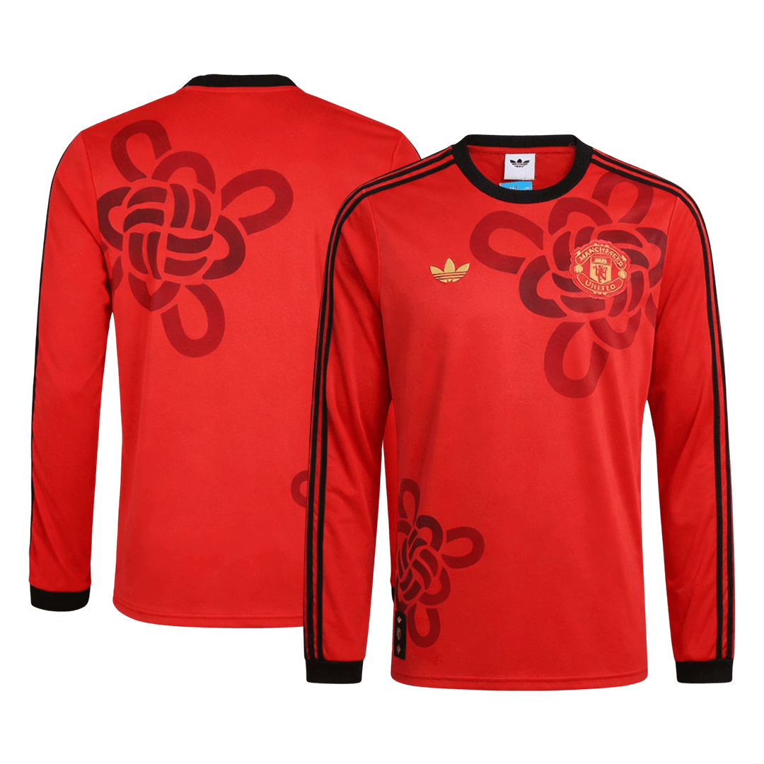 Maillot de football à manches longues Manchester United pour homme, saison 2025/26