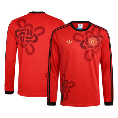 Maillot de football à manches longues Manchester United pour homme, saison 2025/26