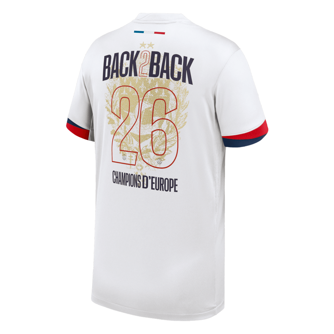 Champions of Europe #26 Heren PSG Uit Voetbalshirt 2024/26
