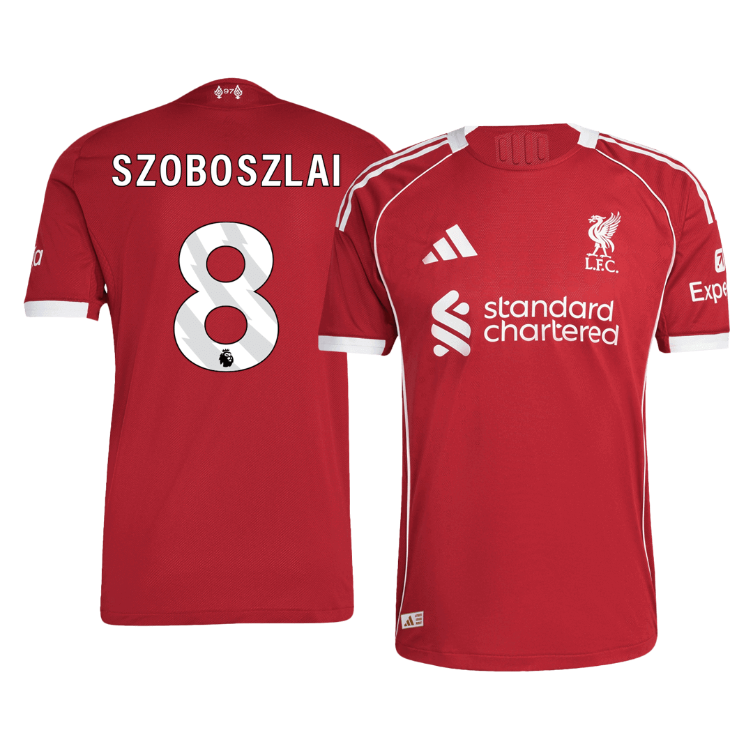 SZOBOSZLAI #8 Liverpool Thuis Spelersversie Voetbalshirt 2025/26 - Slim Fit