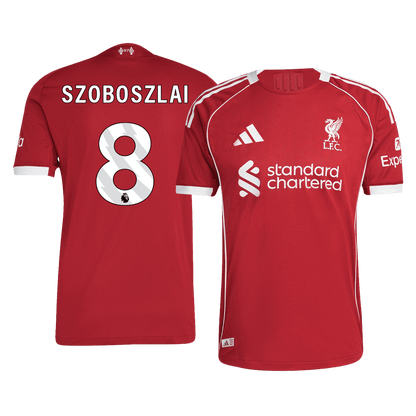 SZOBOSZLAI #8 Liverpool Thuis Spelersversie Voetbalshirt 2025/26 - Slim Fit