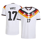 WIRTZ #17 Germany Thuis Spelersversie Voetbalshirt 2026 - Slim Fit