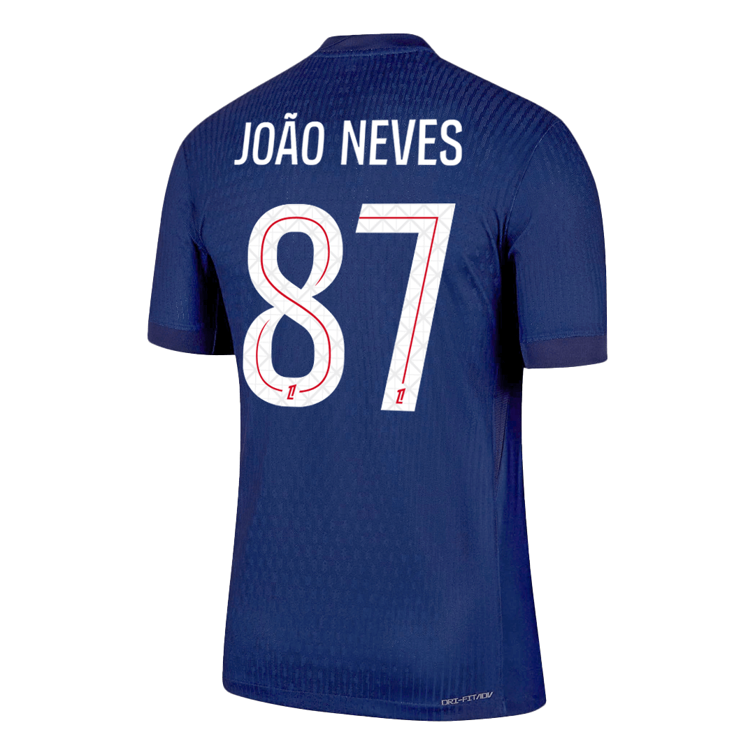 JOÃO NEVES #87 PSG Thuis Spelersversie Voetbalshirt 2025/26 - Slim Fit