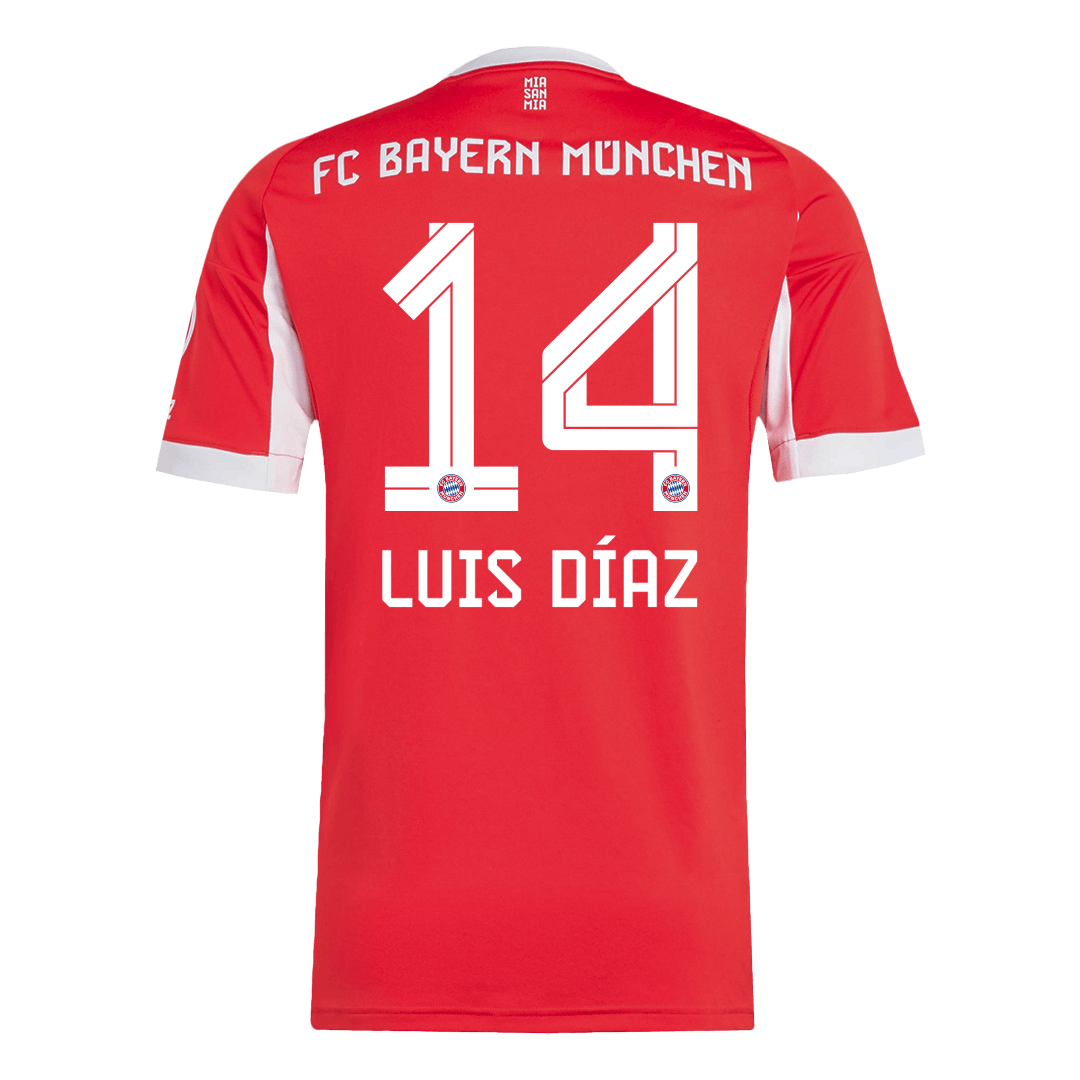 LUIS DÍAZ #14 Heren Bayern Munich Thuis Voetbalshirt 2025/26 [PREMIUM]