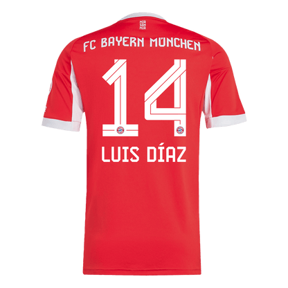 LUIS DÍAZ #14 Heren Bayern Munich Thuis Voetbalshirt 2025/26 [PREMIUM]