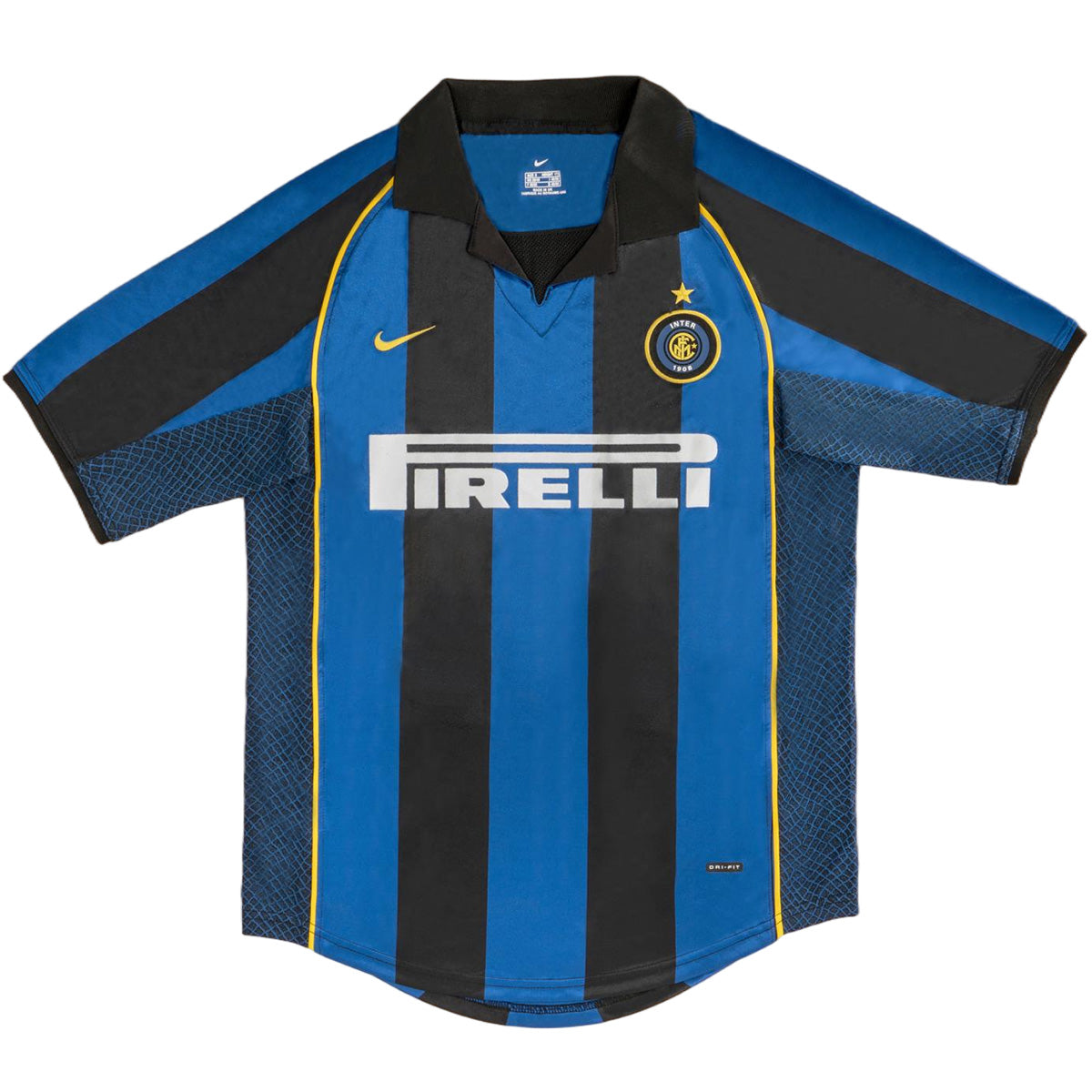 Retro Inter Milan Thuis Voetbalshirt 2001/02 - detail