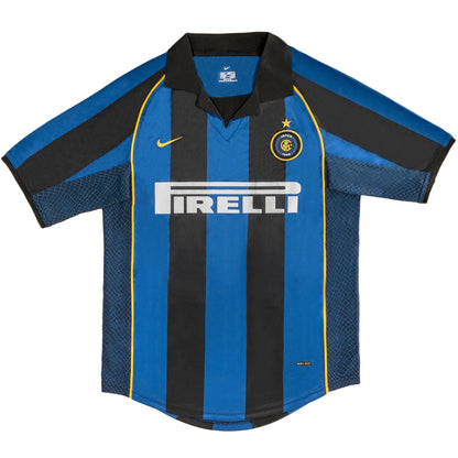 Retro Inter Milan Thuis Voetbalshirt 2001/02 - detail