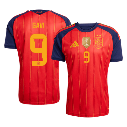 GAVI #9 Heren Spanje thuisshirt WK Voetbal 2026【Kampioenseditie】