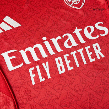 SALIBA #2 Arsenal Thuis Spelersversie Voetbalshirt 2025/26 - Slim Fit - close-up