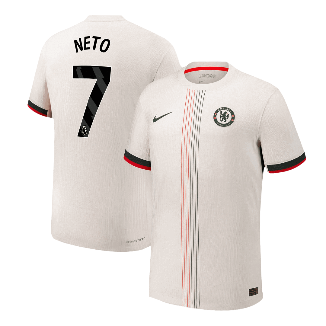 NETO #7 Chelsea Uit Spelersversie Voetbalshirt 2025/26 - Slim Fit