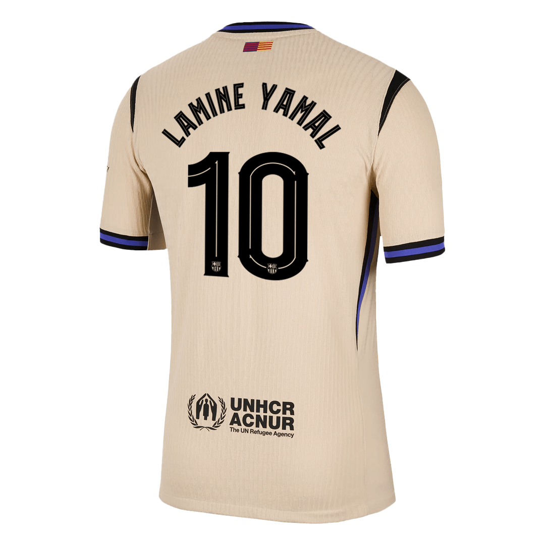 LAMINE YAMAL #10 Barcelona Uit Spelersversie Voetbalshirt 2025/26 - Slim Fit