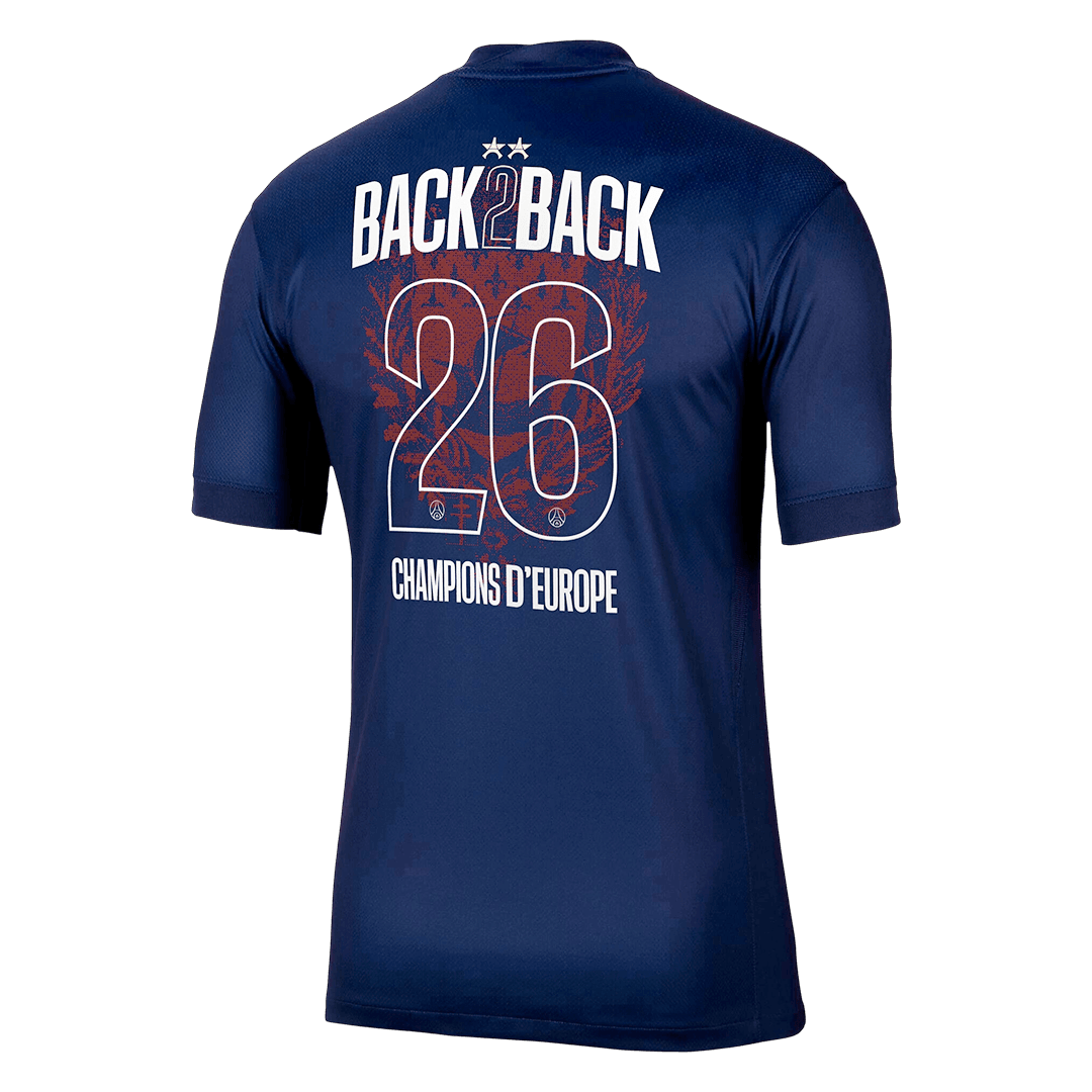Champions of Europe #26 Heren PSG Thuis Voetbalshirt 2025/26 [PREMIUM]