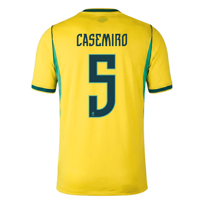 CASEMIRO #5 Heren Brazil Thuis Voetbalshirt WK Voetbal 2026