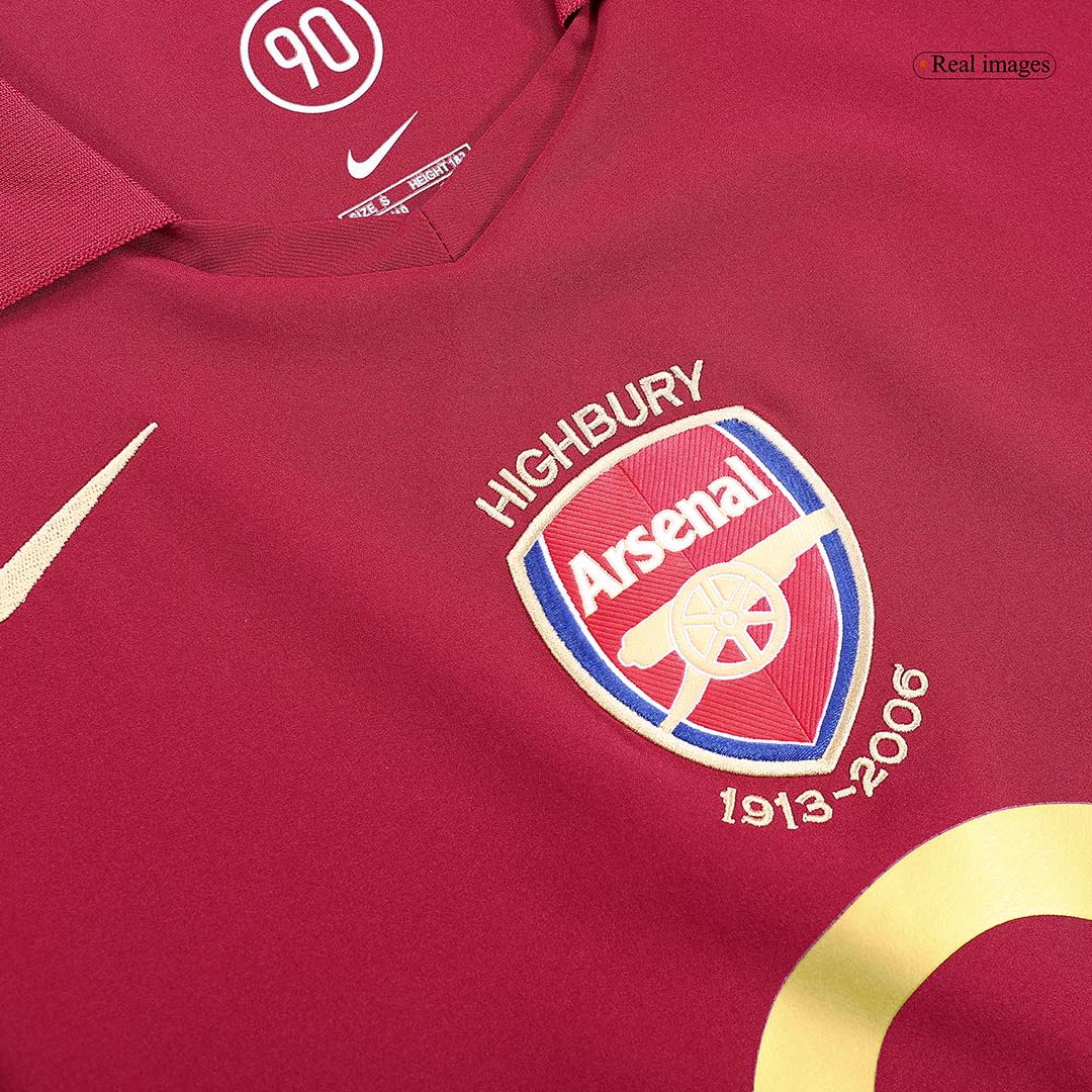 Retro Arsenal Thuis Voetbalshirt 2005/06 - close-up