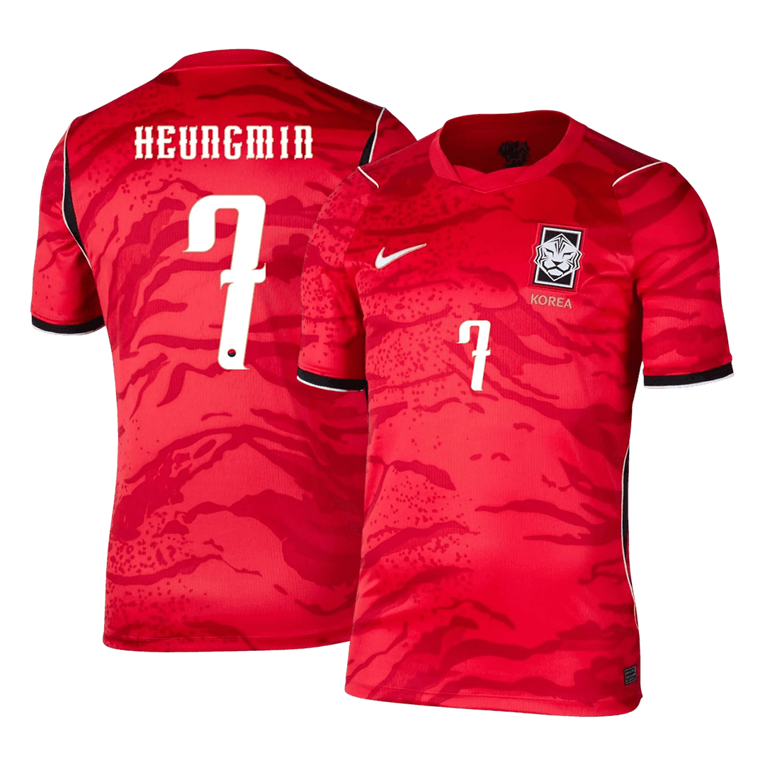 HEUNGMIN #7 Heren South Korea Thuis Voetbalshirt WK Voetbal 2026 - voorkant