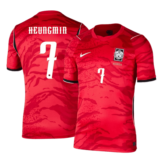 HEUNGMIN #7 Heren South Korea Thuis Voetbalshirt WK Voetbal 2026 - voorkant