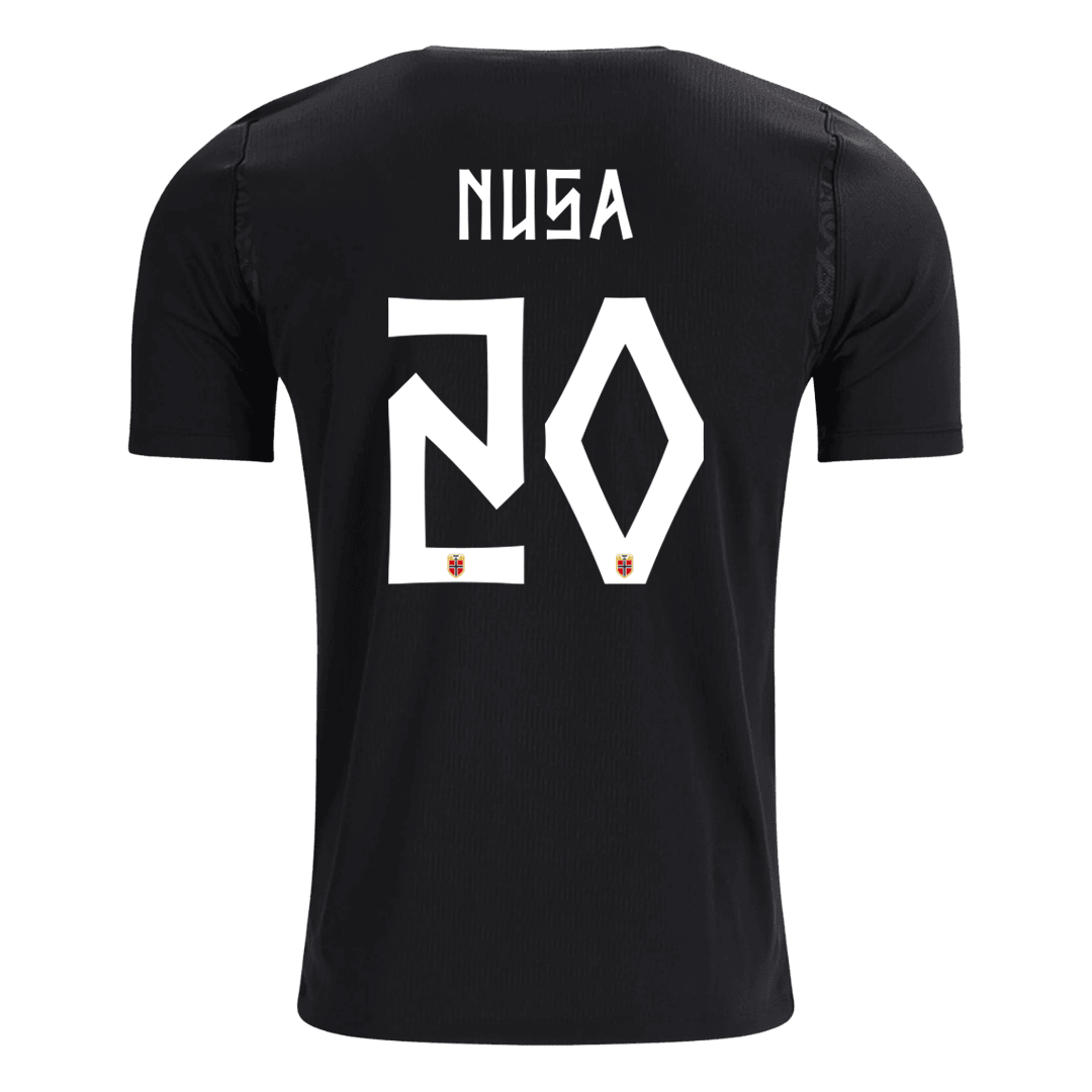 NUSA #20 Heren Norway Uit Voetbalshirt WK Voetbal 2026 - detail