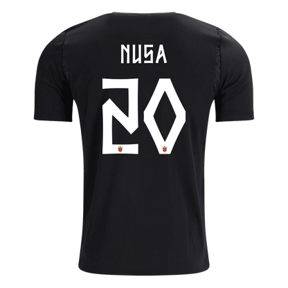 NUSA #20 Heren Norway Uit Voetbalshirt WK Voetbal 2026 - detail
