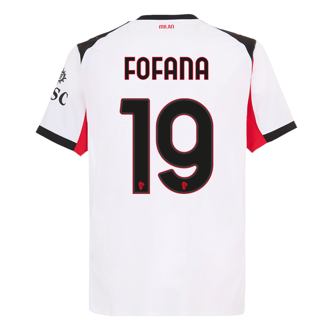 FOFANA #19 AC Milan Uit Spelersversie Voetbalshirt 2025/26 - Slim Fit
