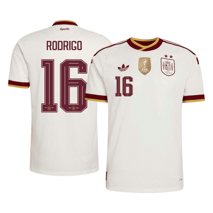 RODRIGO #16 Spanje Spelersversie Uitshirt WK Voetbal 2026 - slim fit【Kampioenseditie】