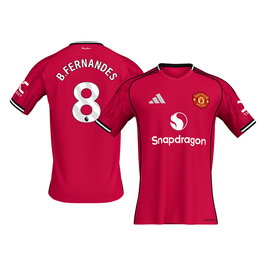B.FERNANDES #8 Heren Manchester United Thuis Voetbalshirt 2025/26 [PREMIUM]