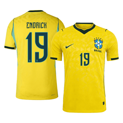 ENDRICK #19 Brazil Thuis Spelersversie Voetbalshirt WK Voetbal 2026 - Slim Fit