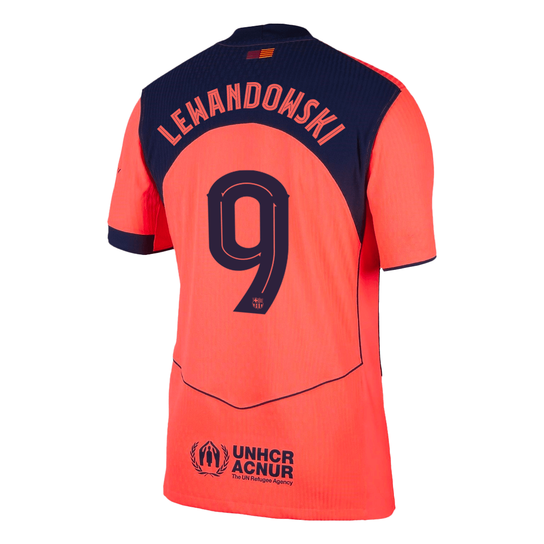 LEWANDOWSKI #9 Barcelona Derde Spelersversie Voetbalshirt 2025/26 - Slim Fit