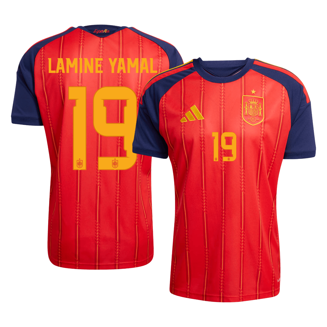 LAMINE YAMAL #19 Heren Spain Thuis Voetbalshirt WK Voetbal 2026 [PREMIUM] - voorkant