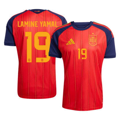 LAMINE YAMAL #19 Heren Spain Thuis Voetbalshirt WK Voetbal 2026 [PREMIUM] - voorkant