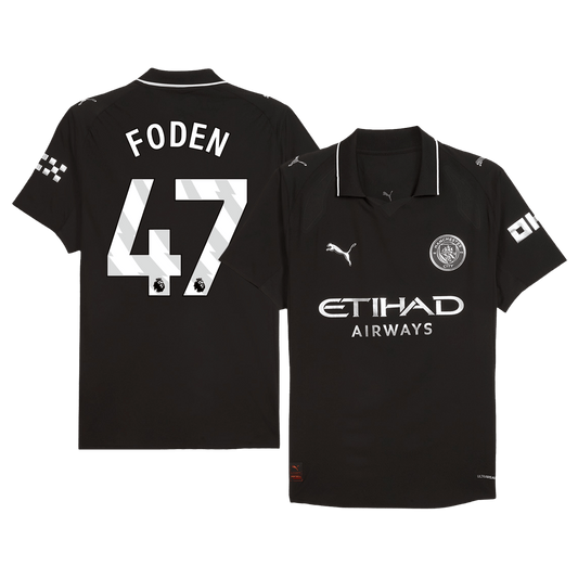 FODEN #47 Manchester City Uit Spelersversie Voetbalshirt 2025/26 - Slim Fit