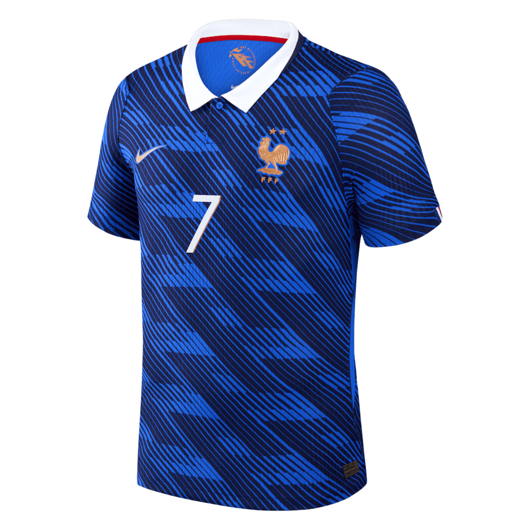 DEMBELE #7 France Thuis Spelersversie Voetbalshirt WK Voetbal 2026 - Slim Fit - extra
