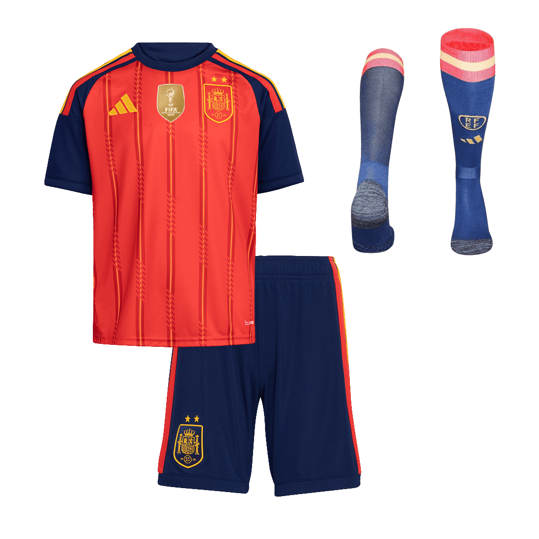 Kinder Spanje thuistenue WK Voetbal 2026【Kampioenseditie】