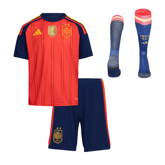 Kinder Spanje thuistenue WK Voetbal 2026【Kampioenseditie】