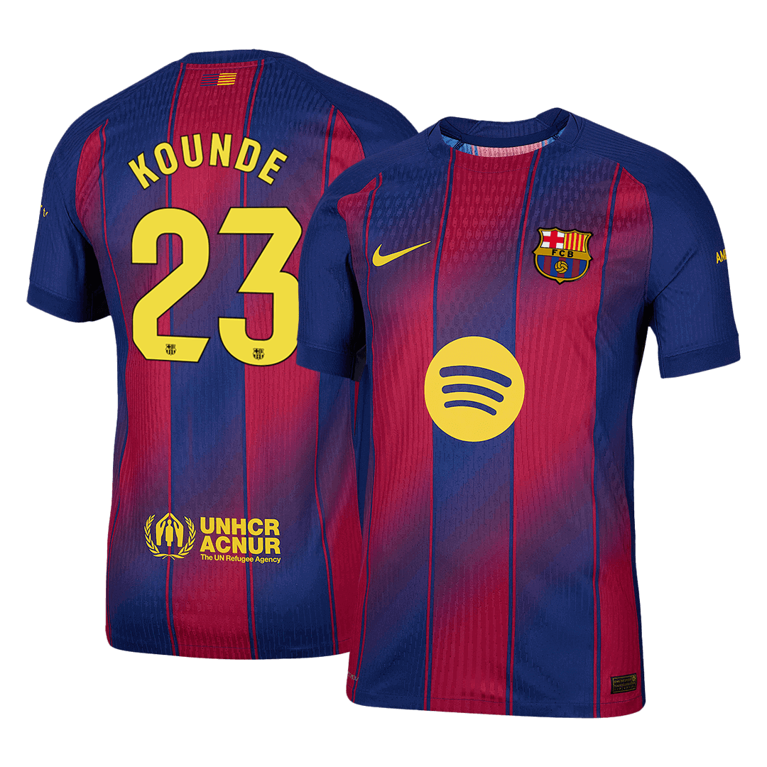 Maillot de football domicile Barcelone KOUNDE #23 2025/26 - Coupe slim
