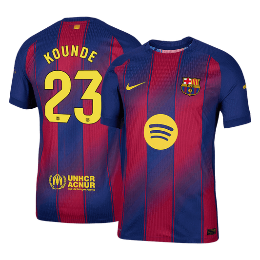 KOUNDE #23 Barcelona Thuis Spelersversie Voetbalshirt 2025/26 - Slim Fit