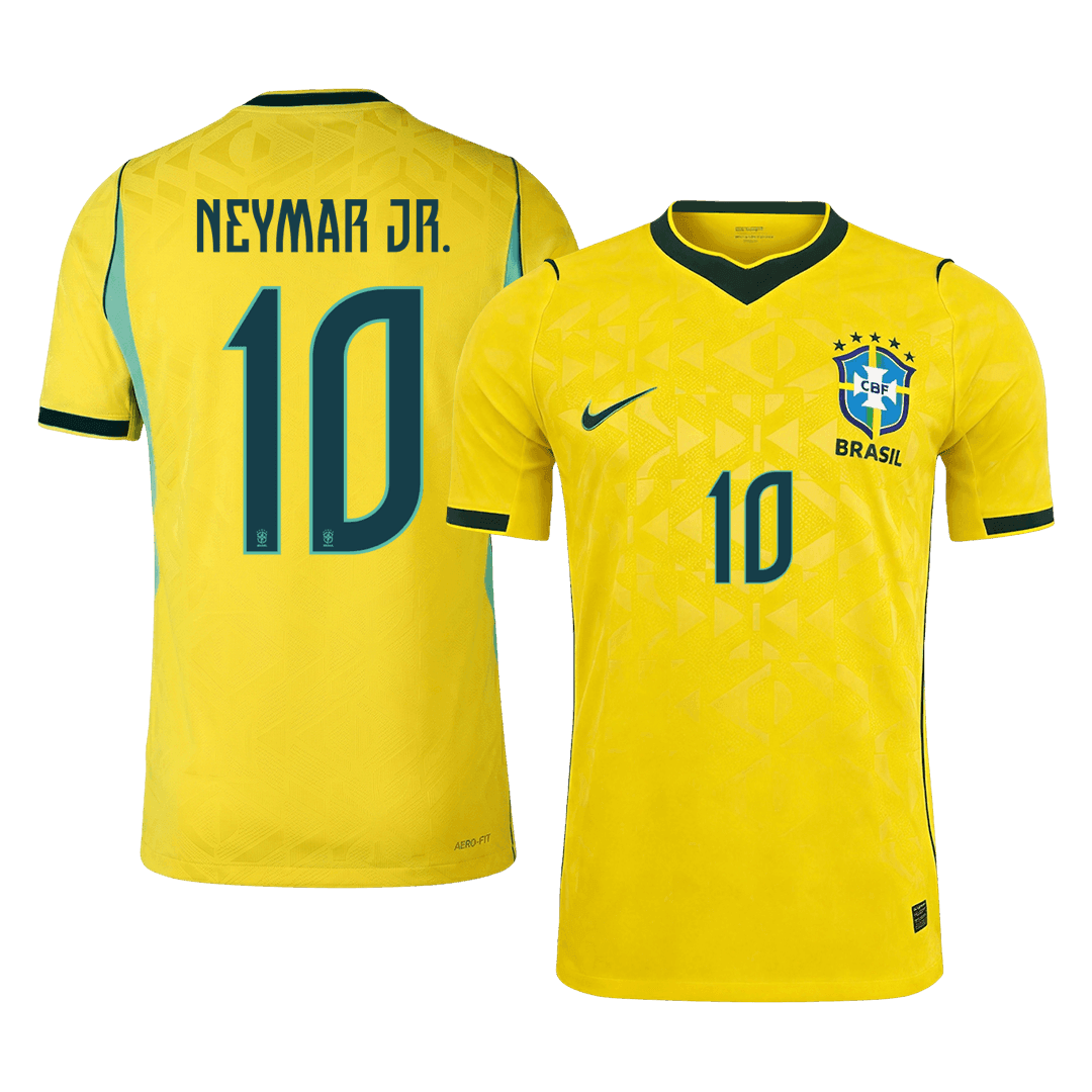 NEYMAR JR. #10 Brazil Thuis Spelersversie Voetbalshirt WK Voetbal 2026 - Slim Fit
