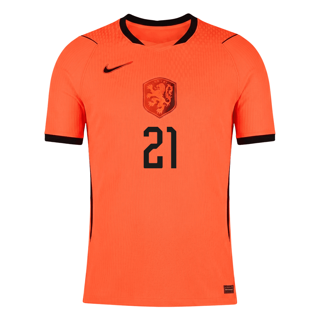 F.DE JONG #21 Netherlands Thuis Spelersversie Voetbalshirt WK Voetbal 2026 - Slim Fit
