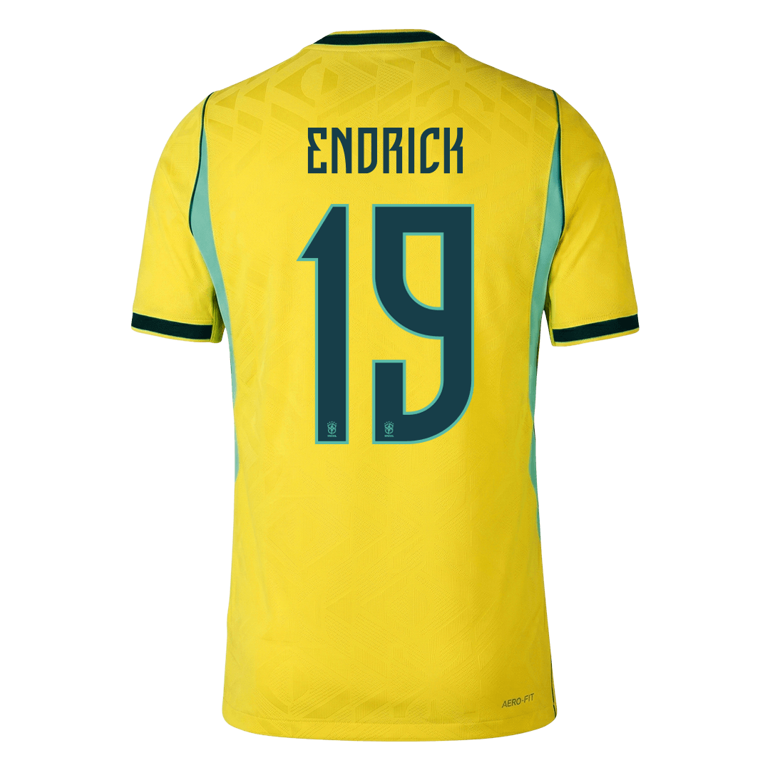 ENDRICK #19 Brazil Thuis Spelersversie Voetbalshirt WK Voetbal 2026 - Slim Fit
