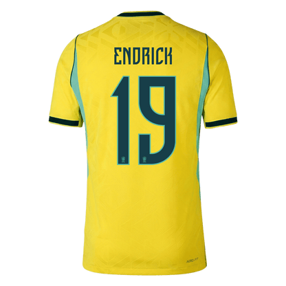ENDRICK #19 Brazil Thuis Spelersversie Voetbalshirt WK Voetbal 2026 - Slim Fit