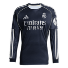 Maillot de football à manches longues extérieur du Real Madrid pour homme, saison 2025/26