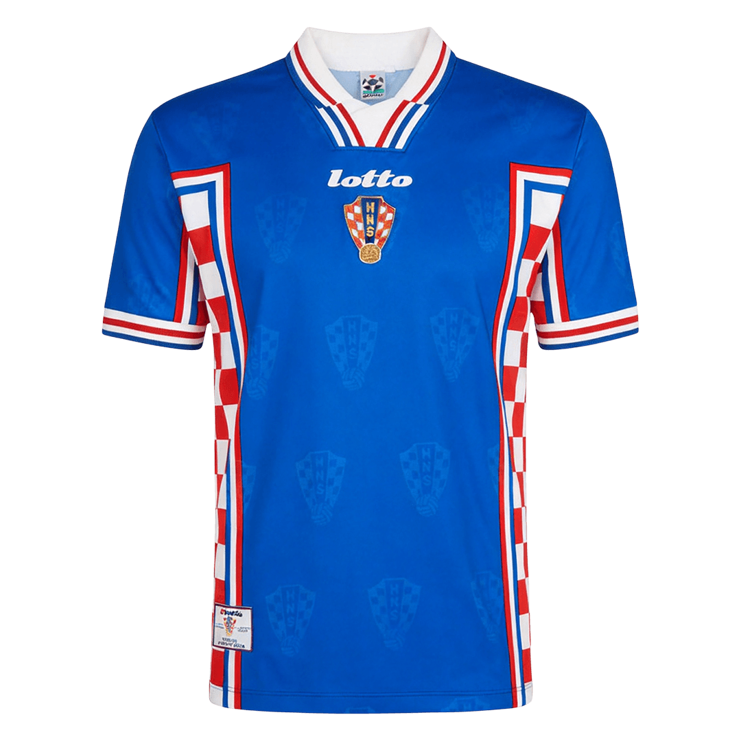 Retro Croatia Uit Voetbalshirt 1998