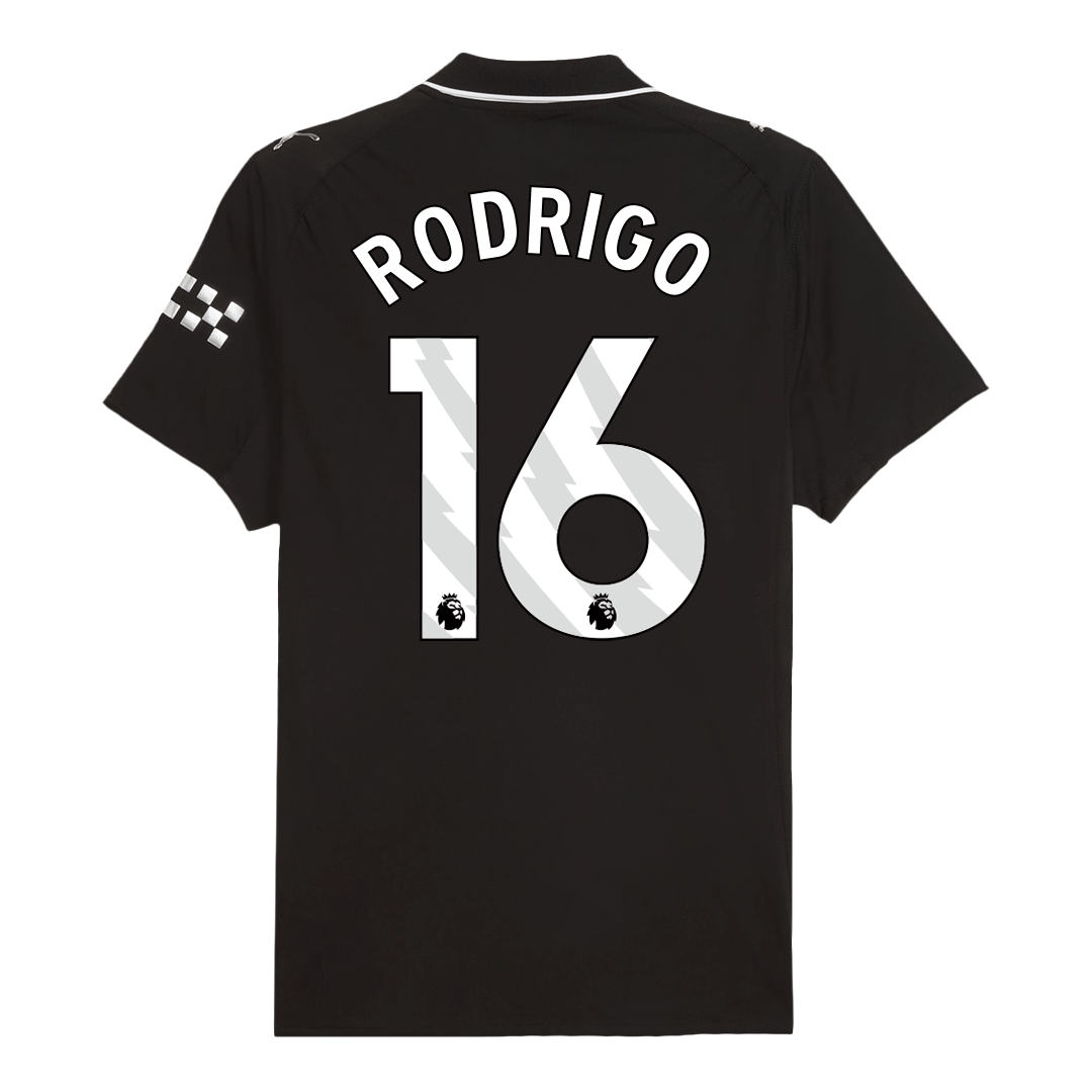 RODRIGO #16 Manchester City Uit Spelersversie Voetbalshirt 2025/26 - Slim Fit
