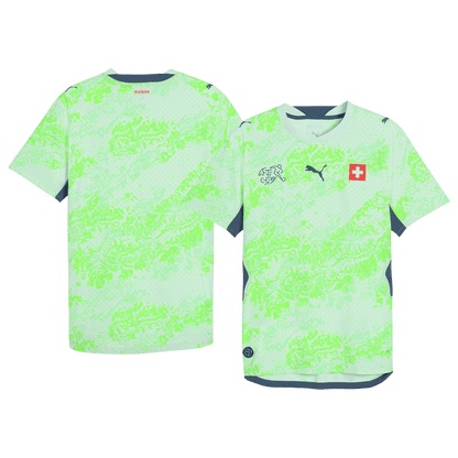 Heren Switzerland Uit Voetbalshirt WK Voetbal 2026 - achterkant